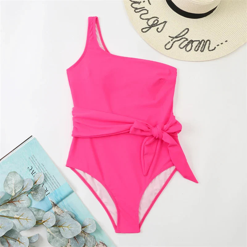 Leopard One-Shoulder Monokini