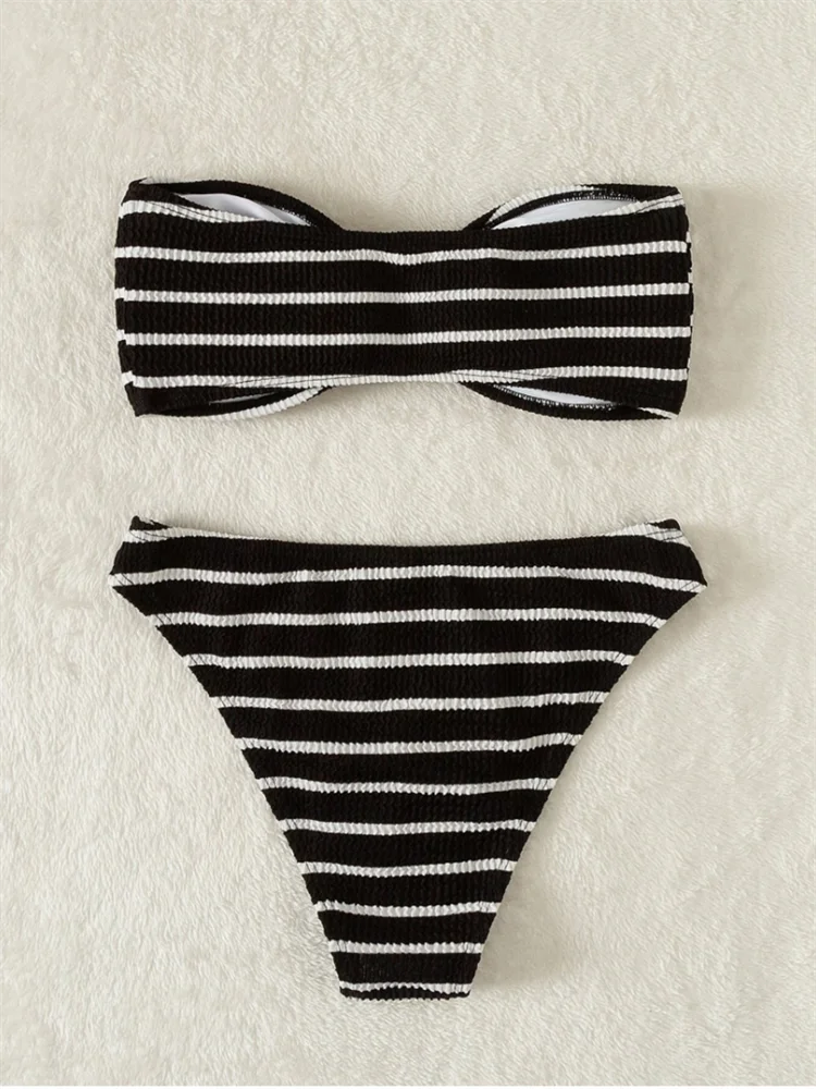 Maragogi bikini taking that falls striped
