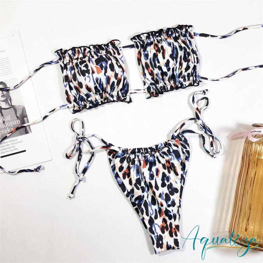 Billie bikini with tie and front cutout