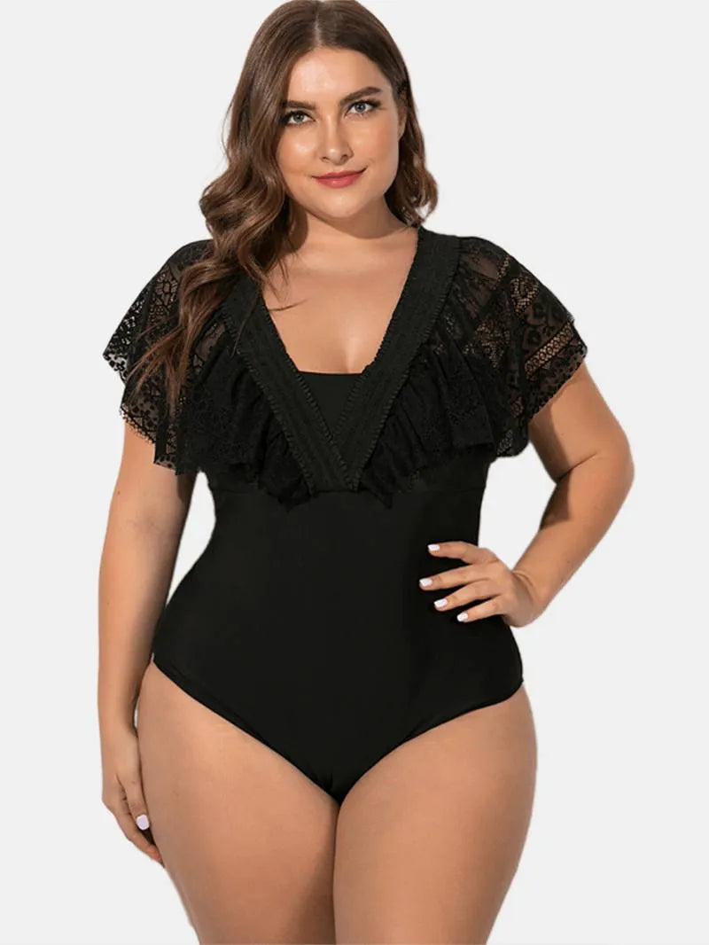 Swimsuit with lace - Curves