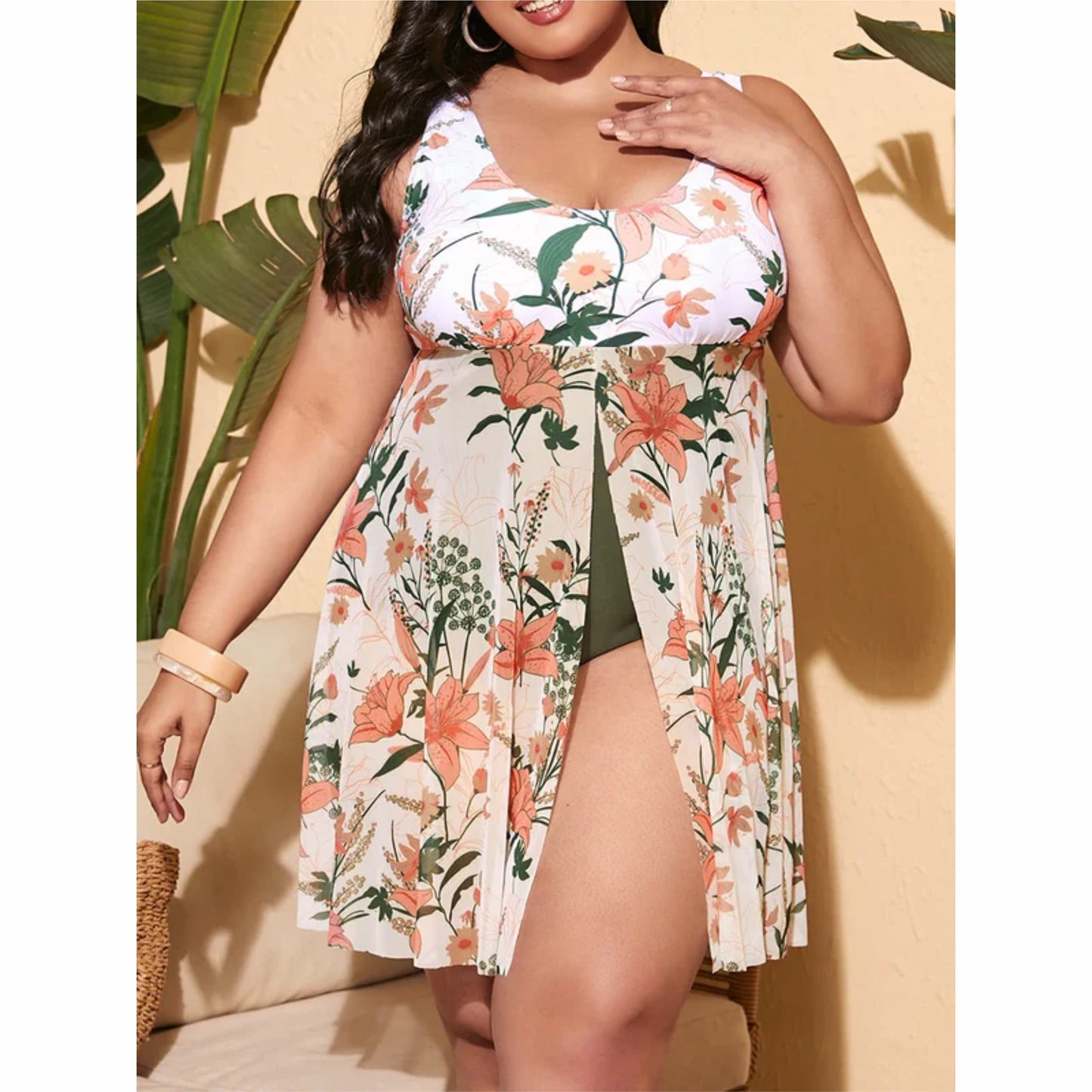 TropicFlair Ruffle One-Piece Swimsuit