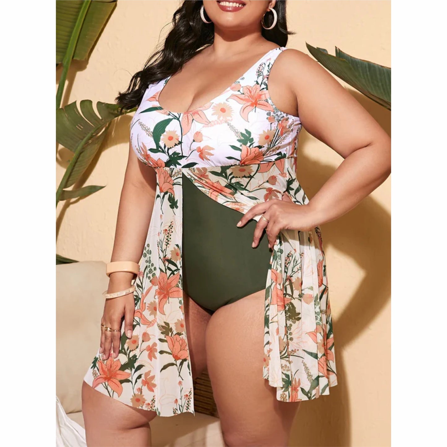 TropicFlair Ruffle One-Piece Swimsuit