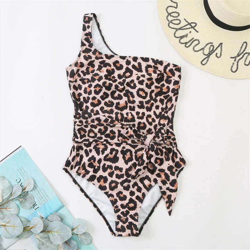 Leopard One-Shoulder Monokini