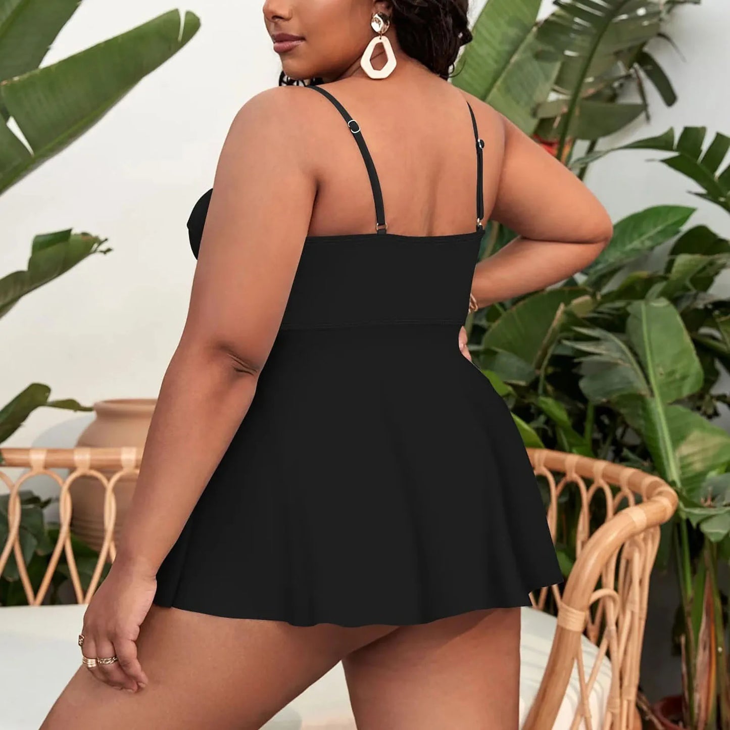 Tankini Bikini with High Waisted Bottoms