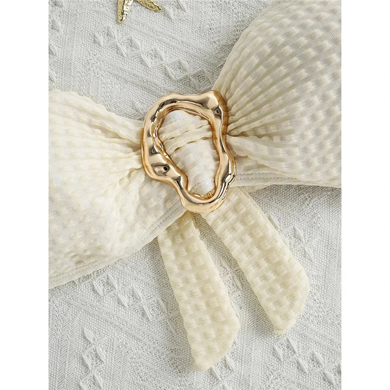 Metal Buckle Micro Bikini Set – 3 Piece