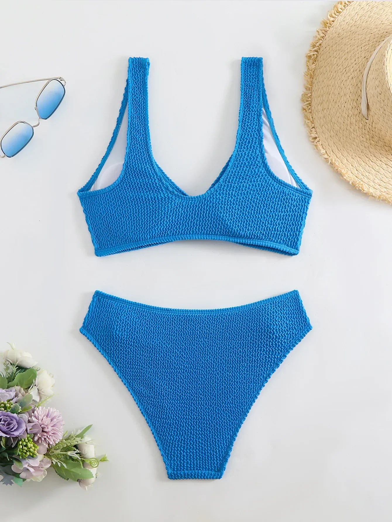 Coastal Allure V-Neck Bikini Set
