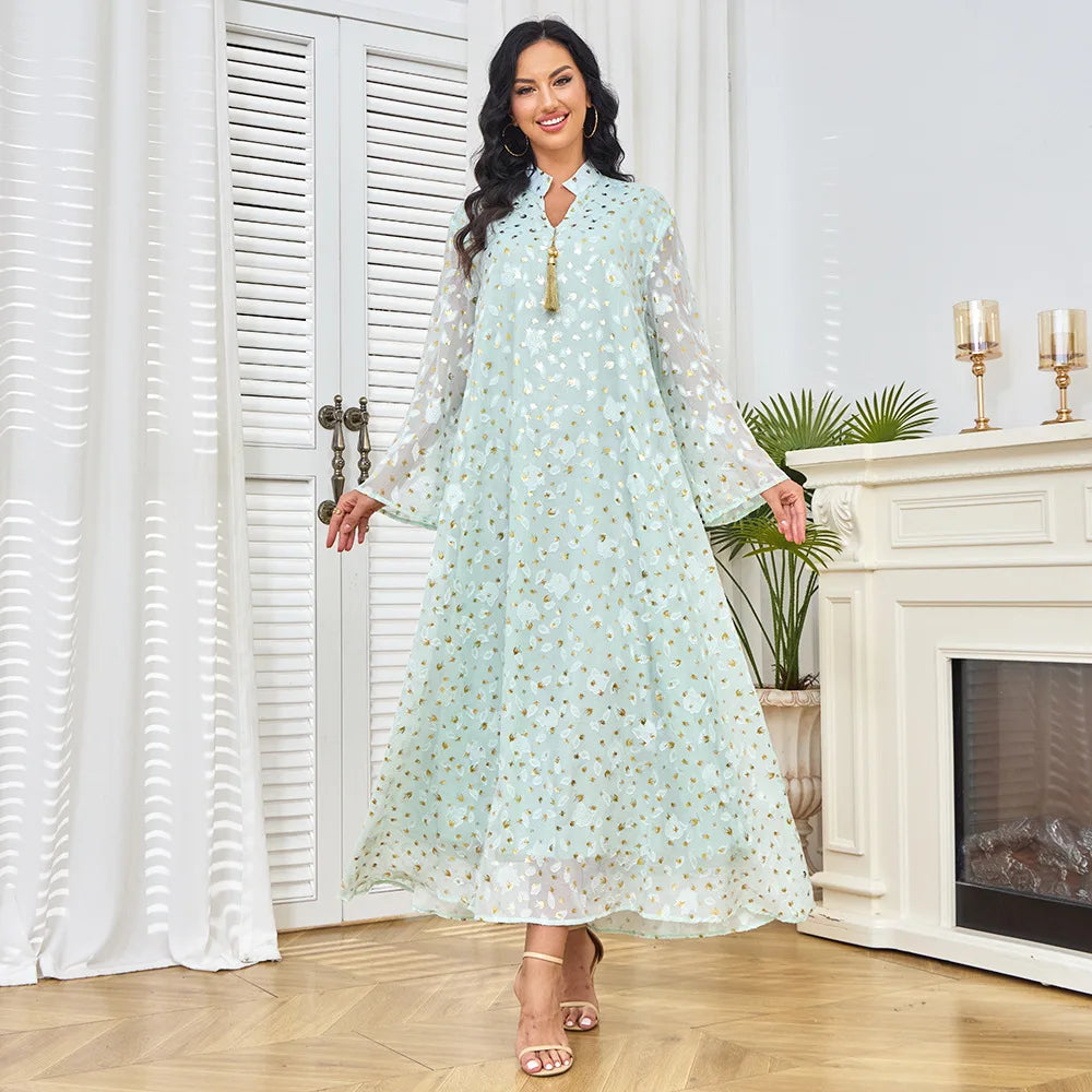 Aurora Majesté Gown – Golden Fringe Edition