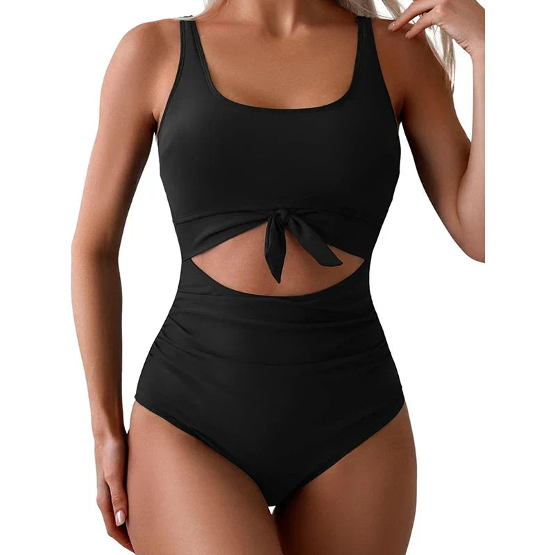 Bold Patchwork One-Piece Swimsuit