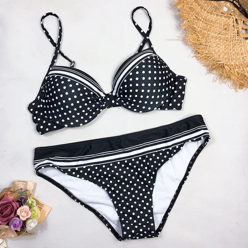 Black and White Pin-Up Bikini