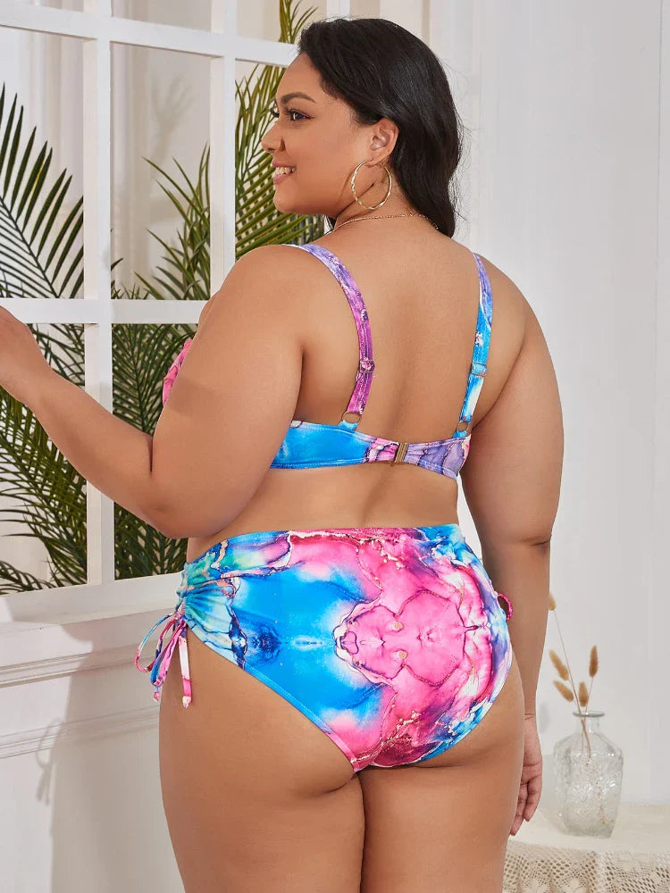 Tropical Plus Bikini - With Ties