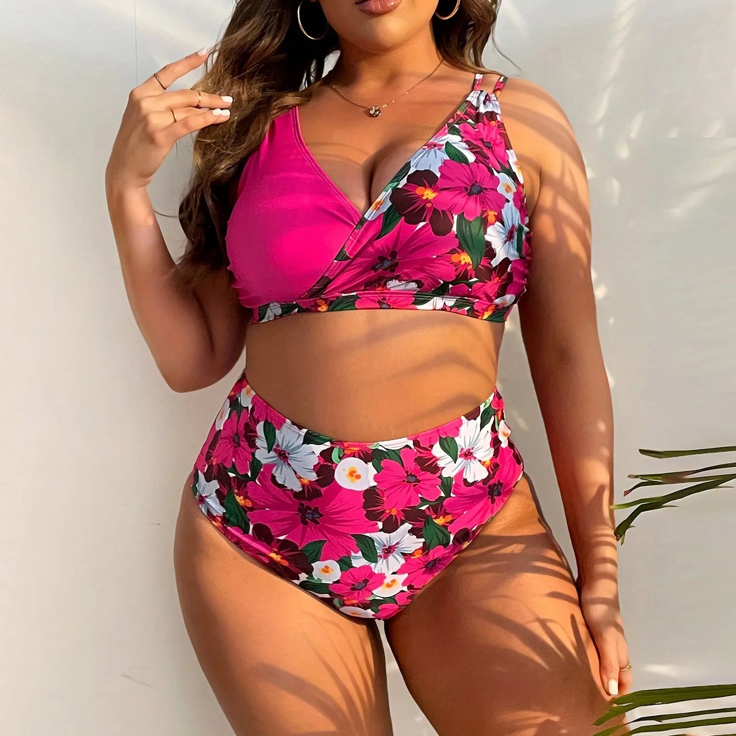 Tropical Leafy Boost High Waist Bikini
