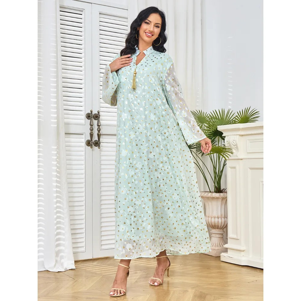 Aurora Majesté Gown – Golden Fringe Edition