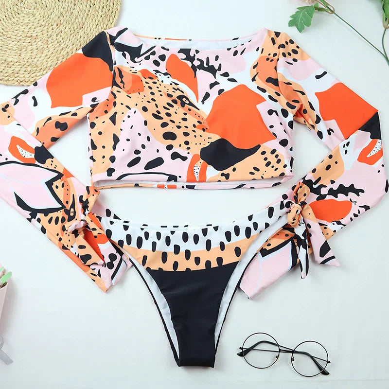 Brazilian Vintage Leopard Print Bikini
