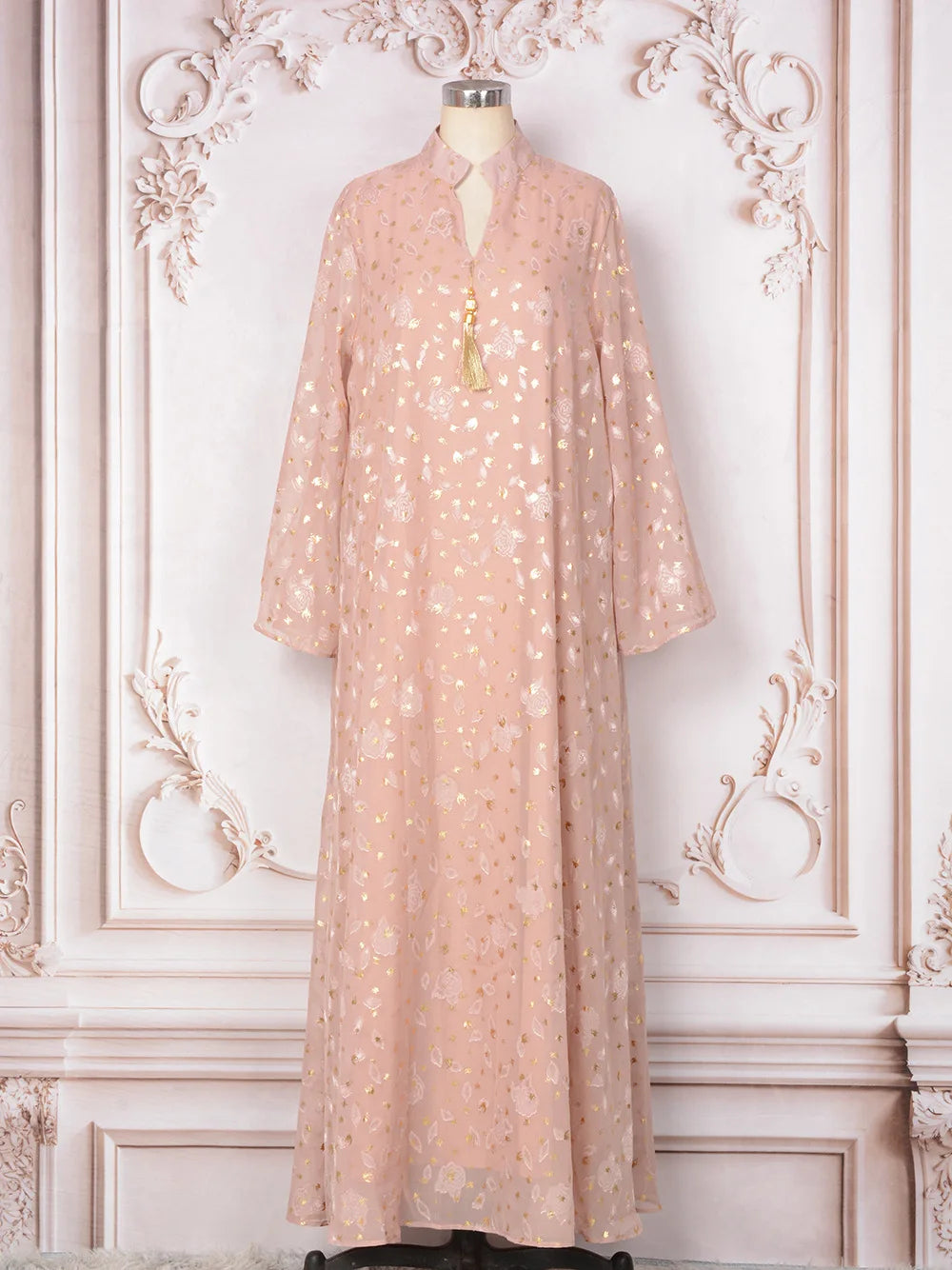 Aurora Majesté Gown – Golden Fringe Edition