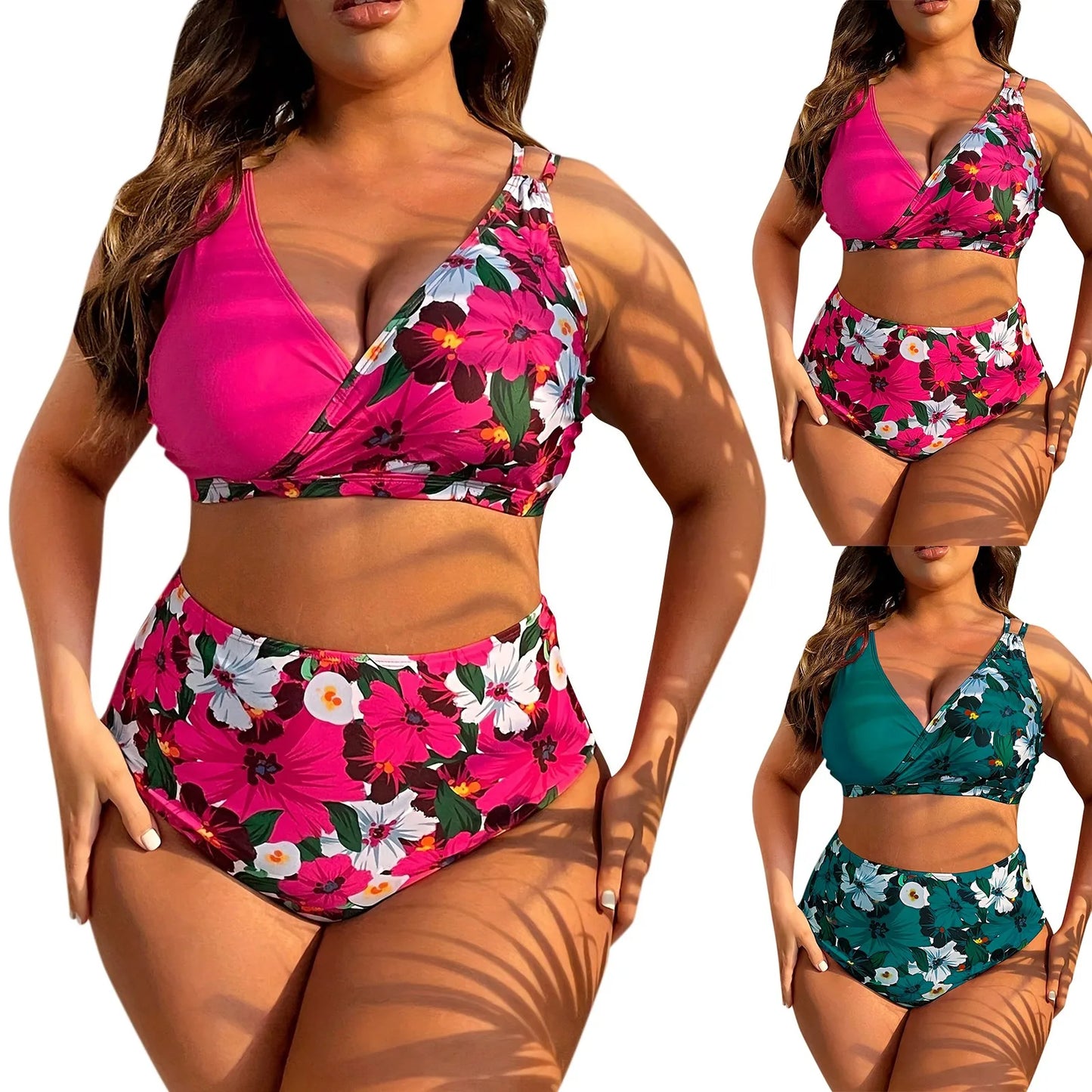 Tropical Leafy Boost High Waist Bikini