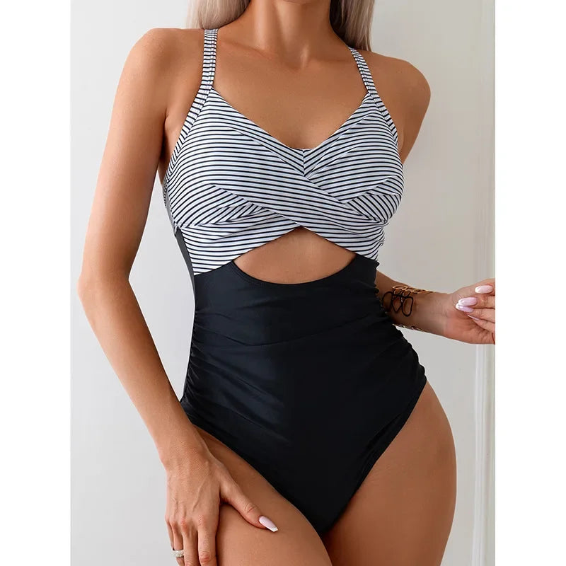Striped Chic One-Piece Swimsuit