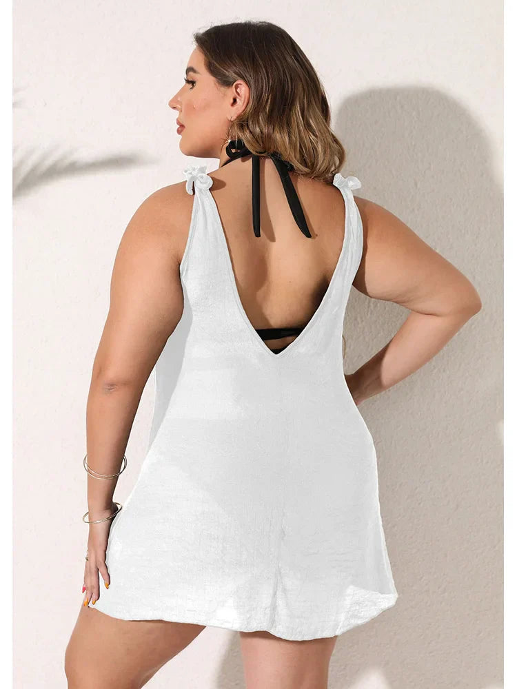 Beach cover-up with tie-up – Summer