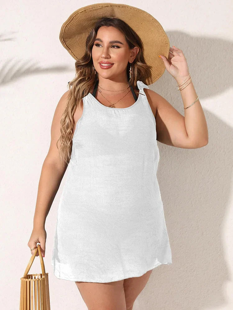 Beach cover-up with tie-up – Summer