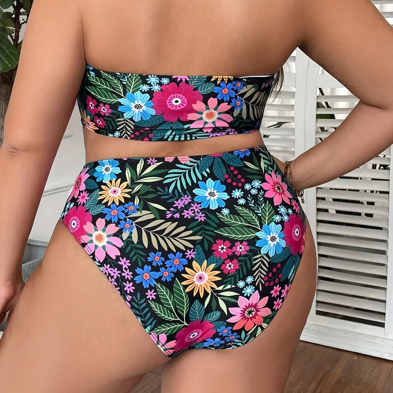 Viva Flores – High-waisted bikini set
