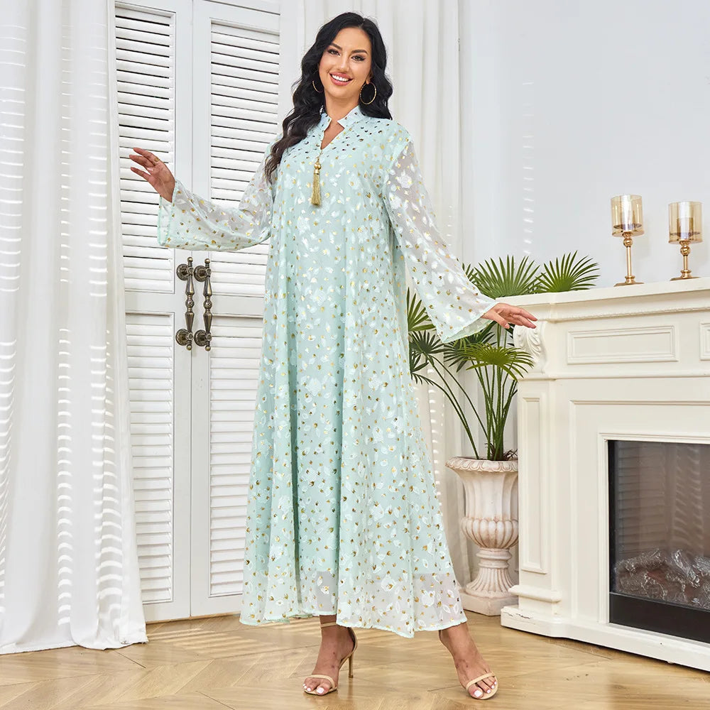 Aurora Majesté Gown – Golden Fringe Edition