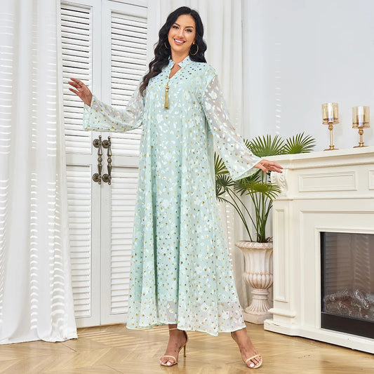 Aurora Majesté Gown – Golden Fringe Edition