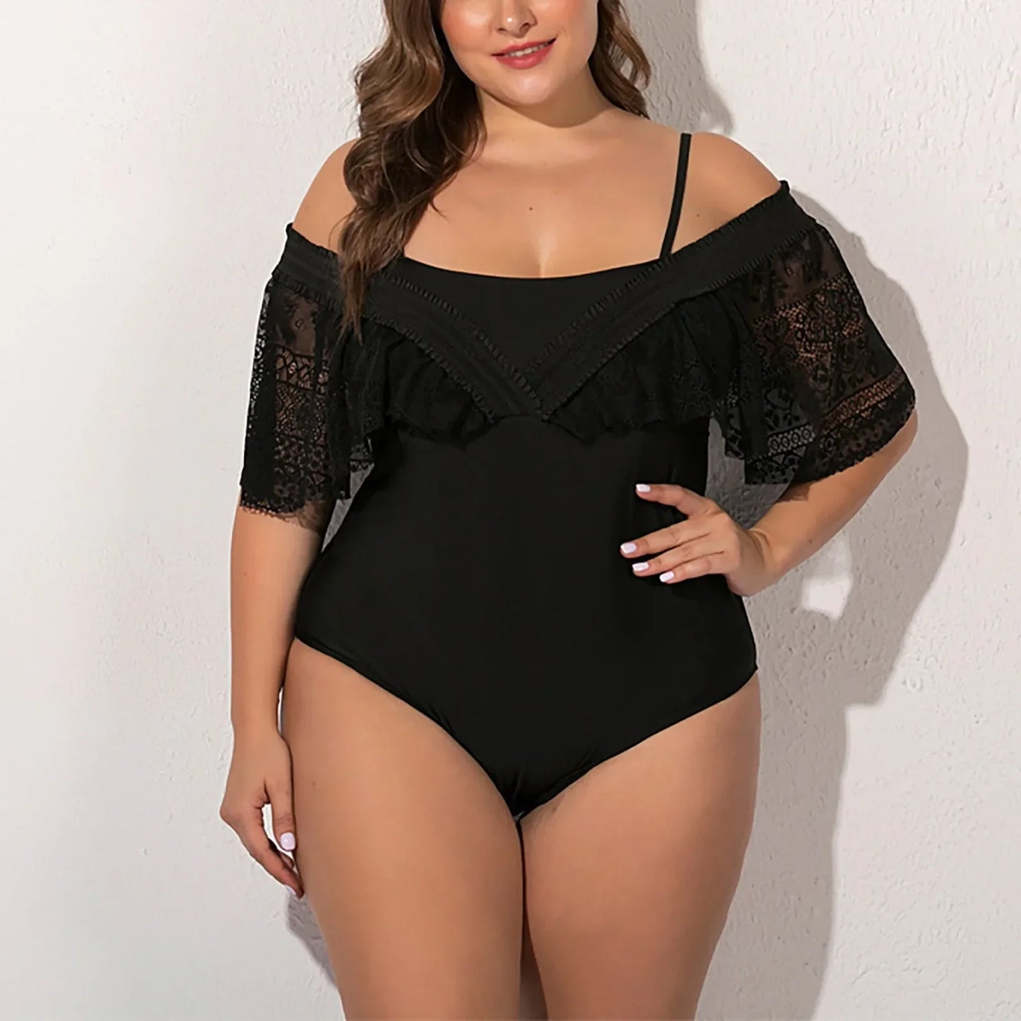 Swimsuit with lace - Curves