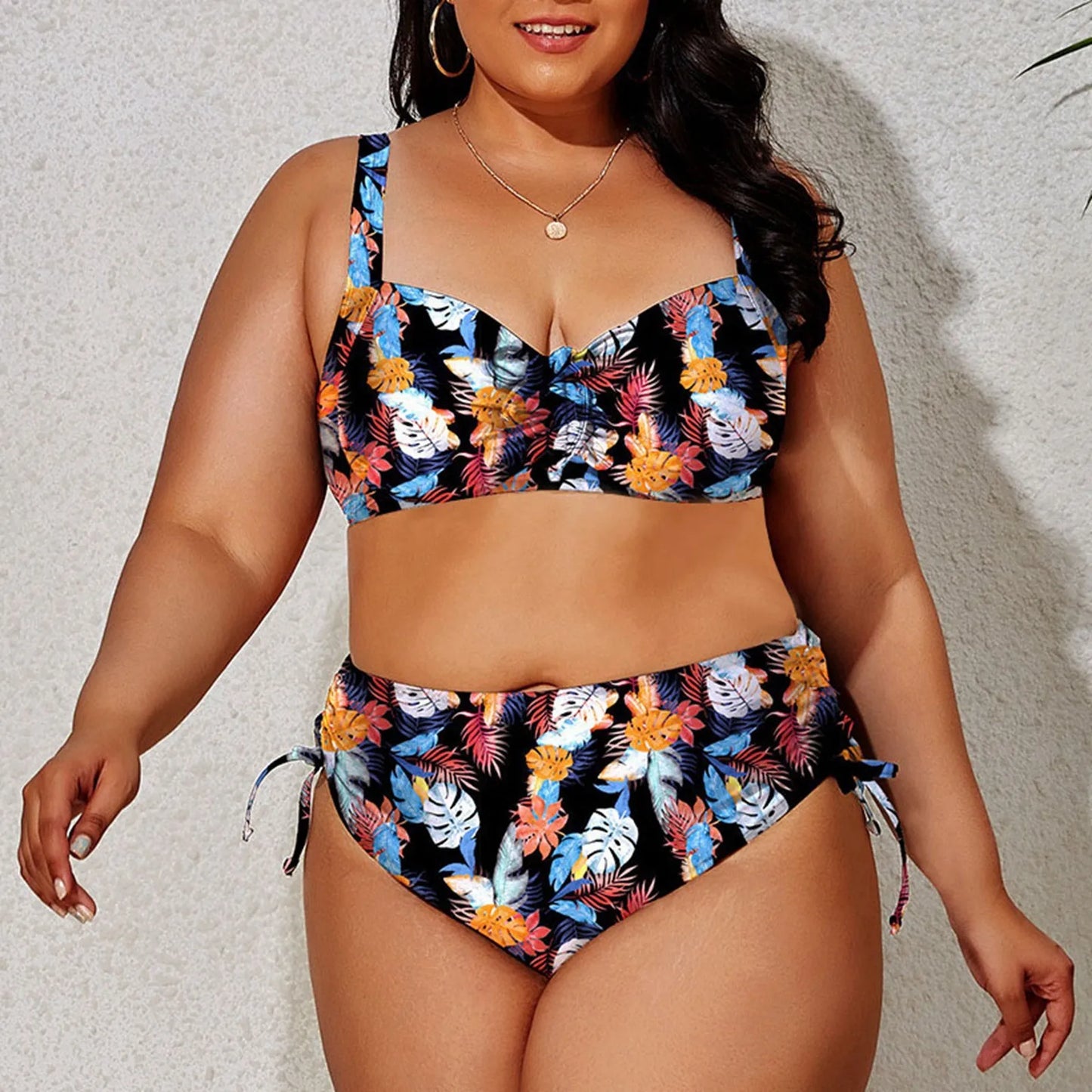 Plus Bikini with Side Ties