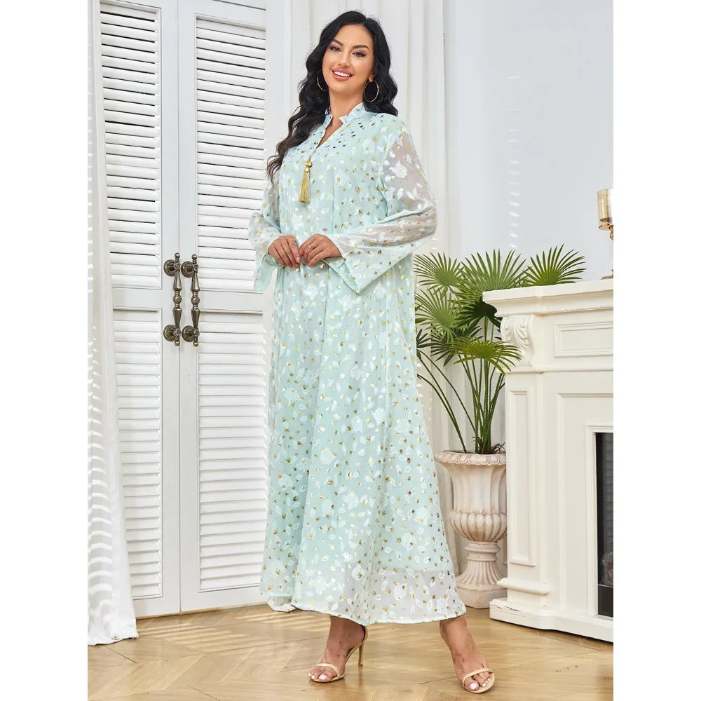 Aurora Majesté Gown – Golden Fringe Edition