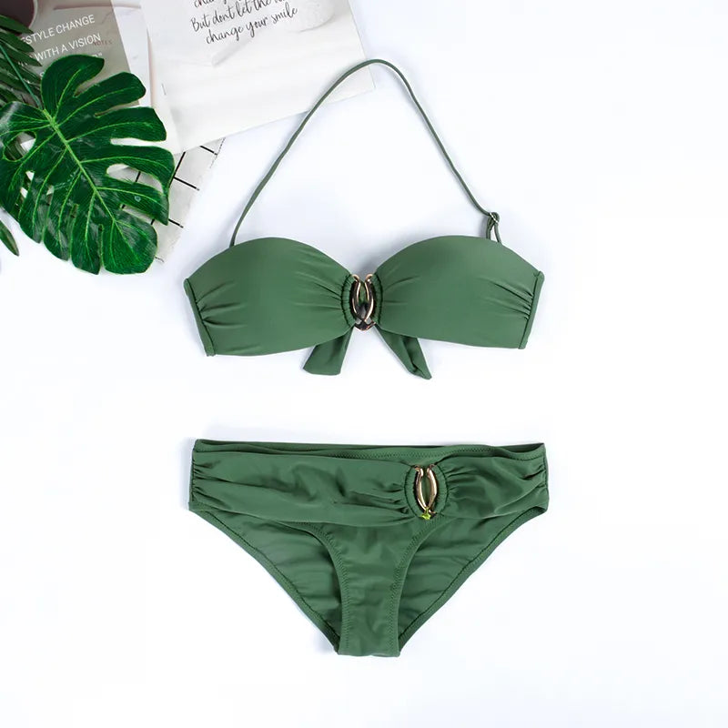 Ilheus Bikini with Support and Gold Detail