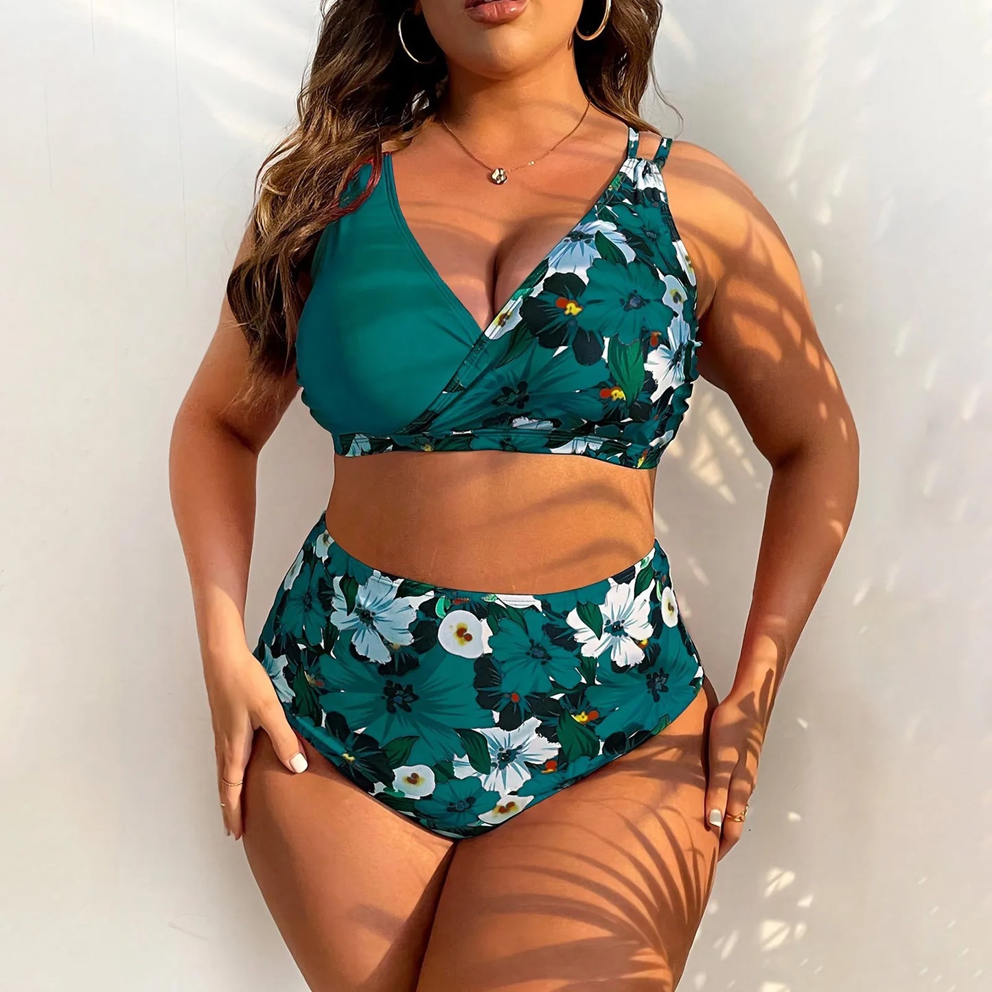 Tropical Leafy Boost High Waist Bikini
