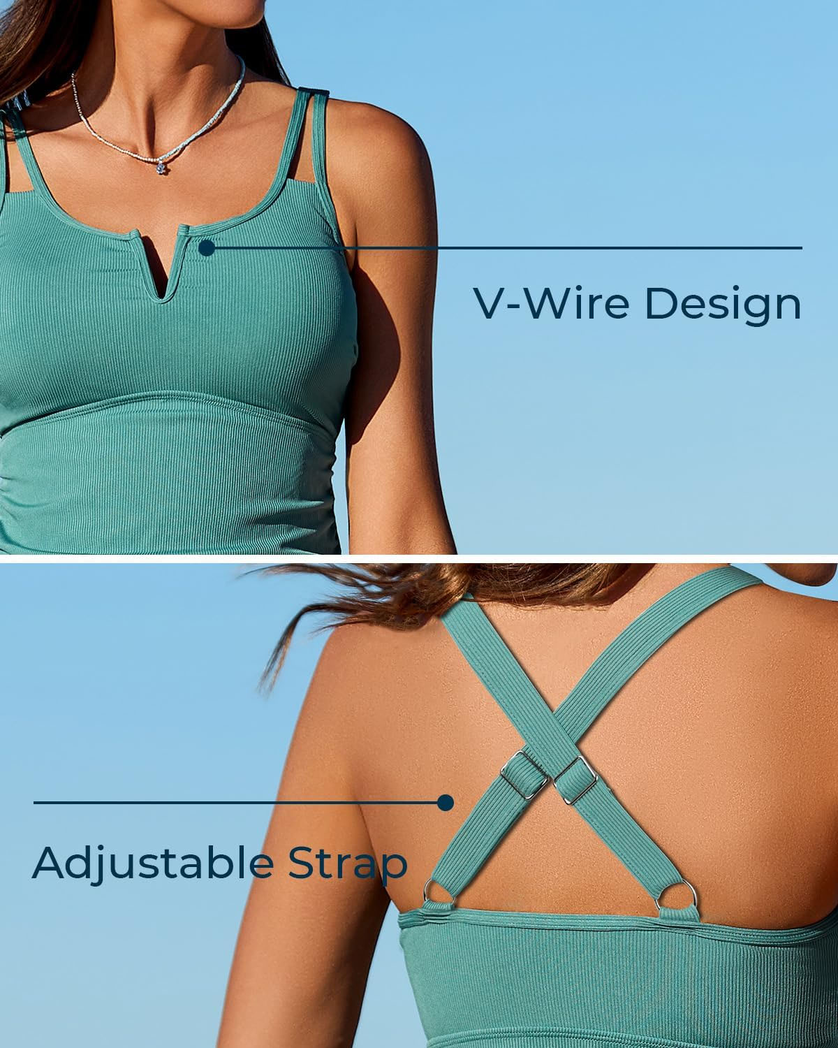 Tummy Control Two-Piece Tankini Set