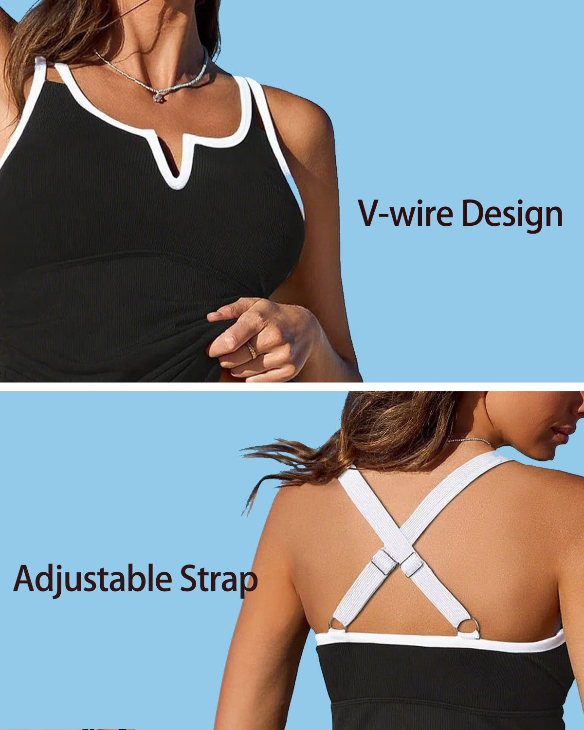 Tummy Control Two-Piece Tankini Set