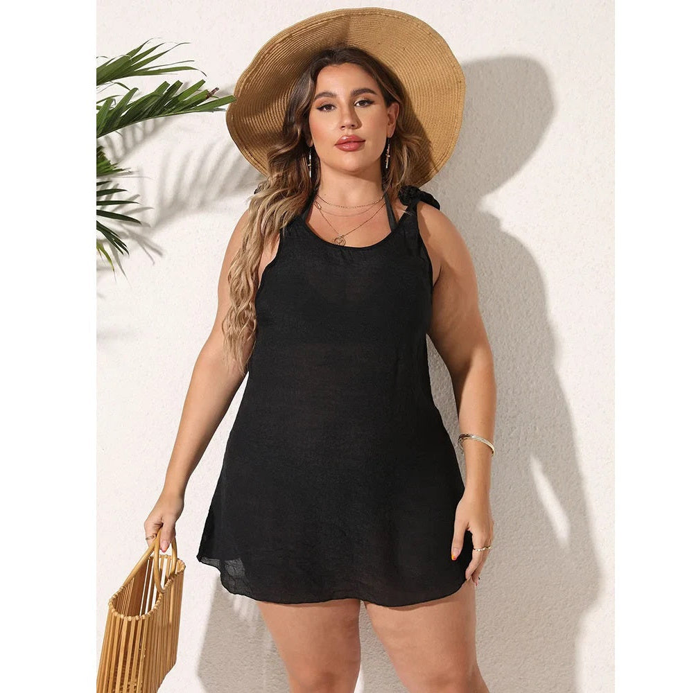 Beach cover-up with tie-up – Summer