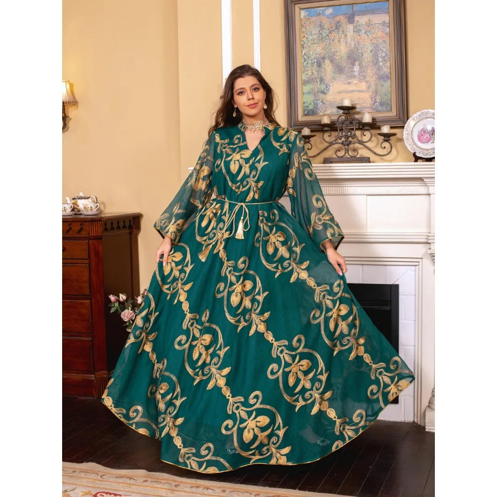 Imperial Zahra Kaftan – Embroidered Bloom Edition