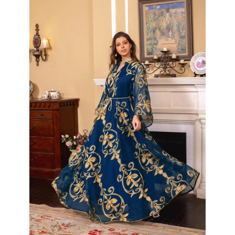 Imperial Zahra Kaftan – Embroidered Bloom Edition