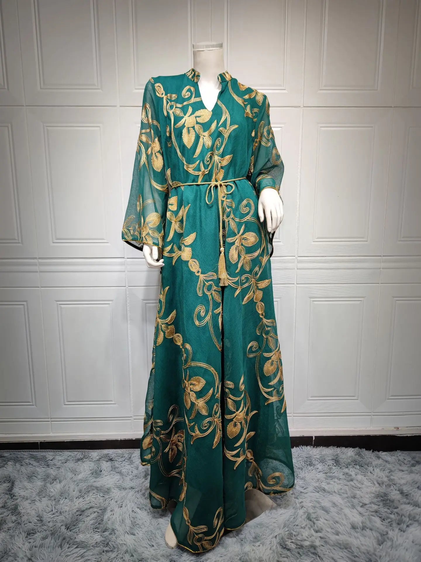 Imperial Zahra Kaftan – Embroidered Bloom Edition