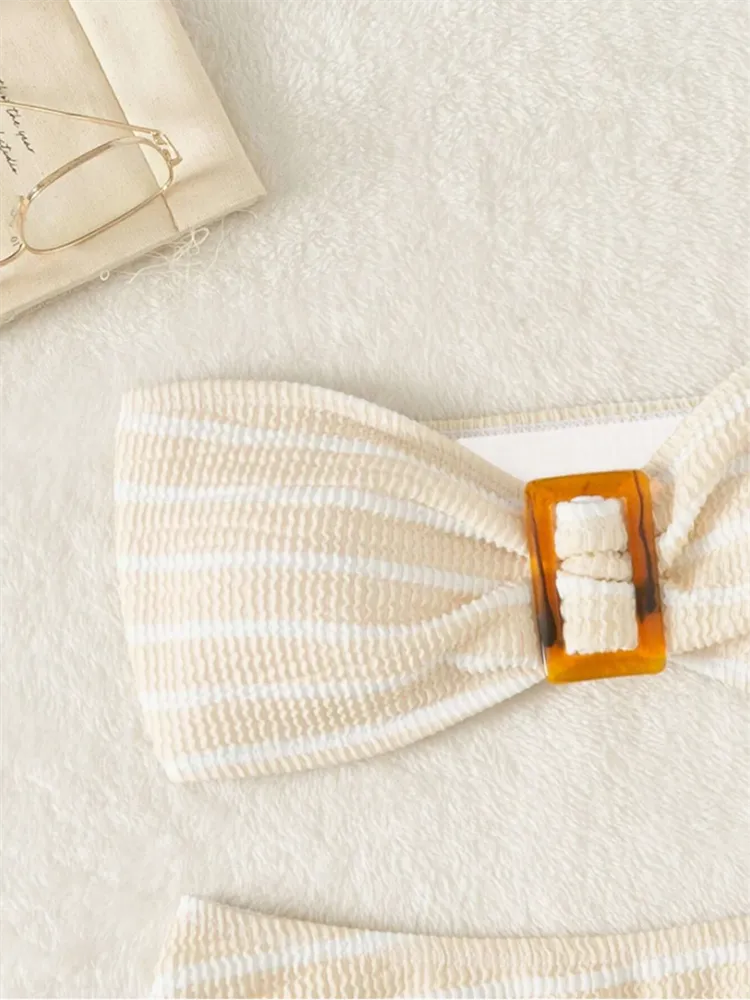 Maragogi bikini taking that falls striped