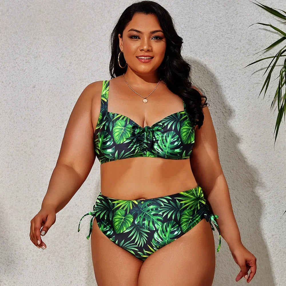 Tropical Plus Bikini - With Ties