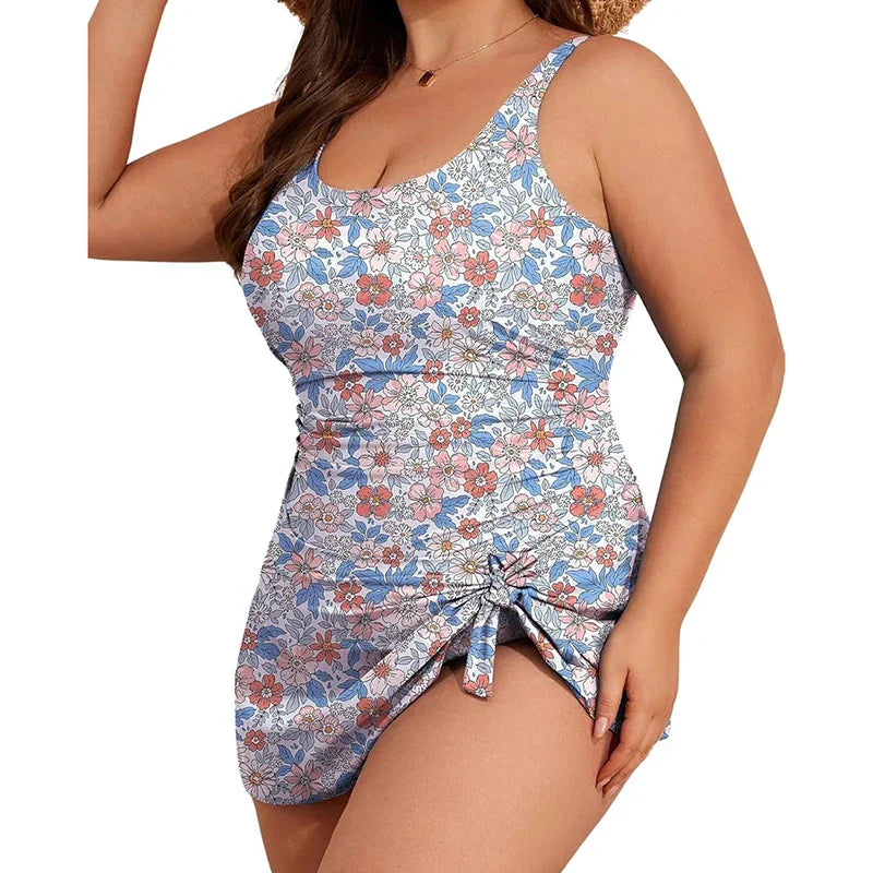 Floral swim dress style swimsuit - Charm