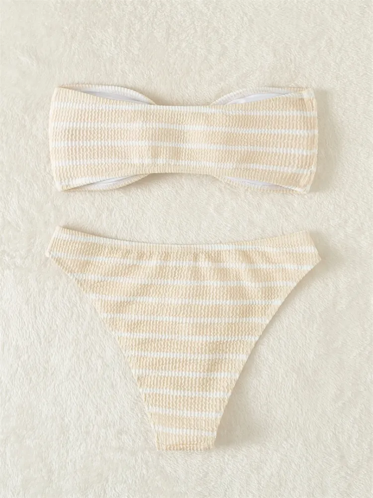 Maragogi bikini taking that falls striped