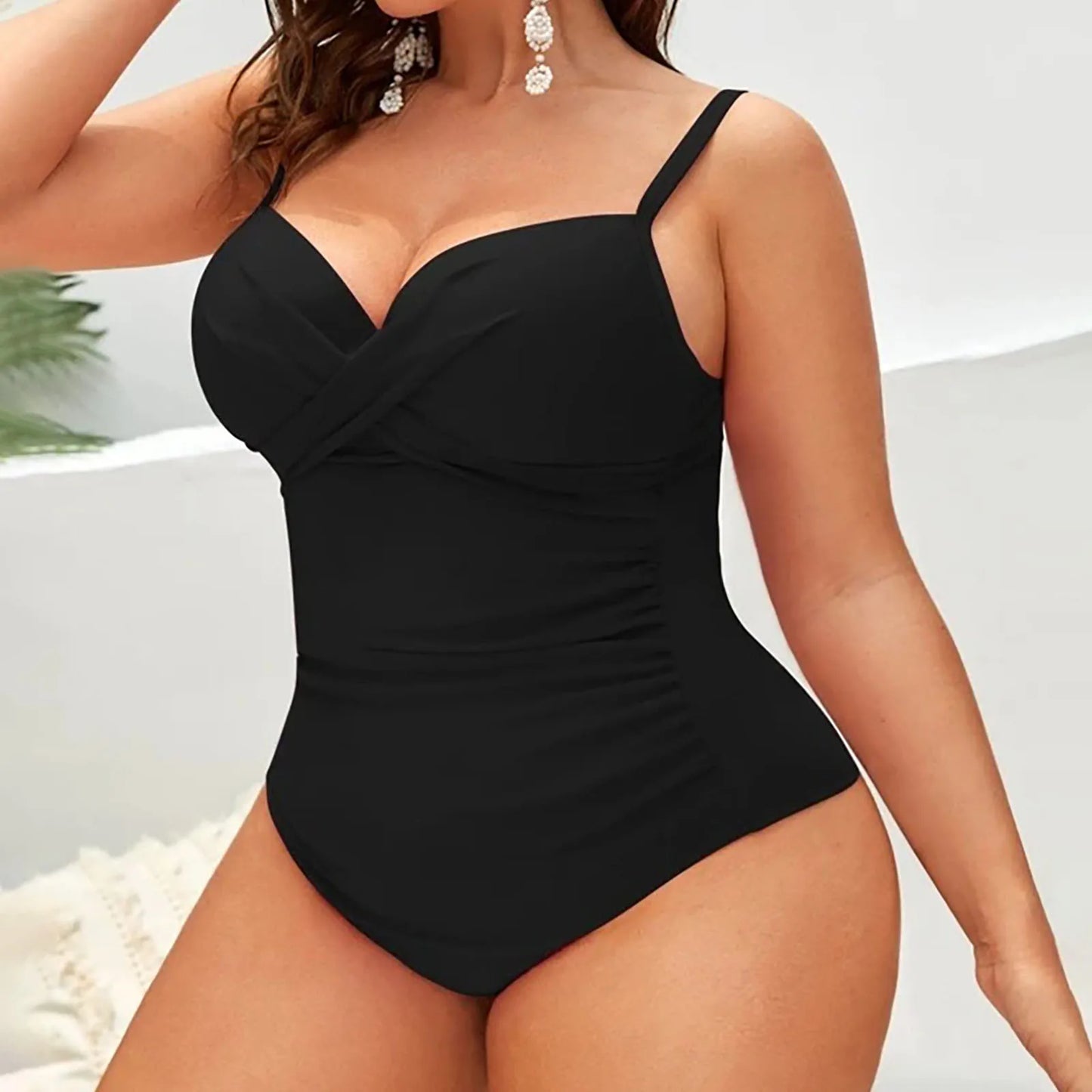 A-line swimsuit - sides with slimming effect