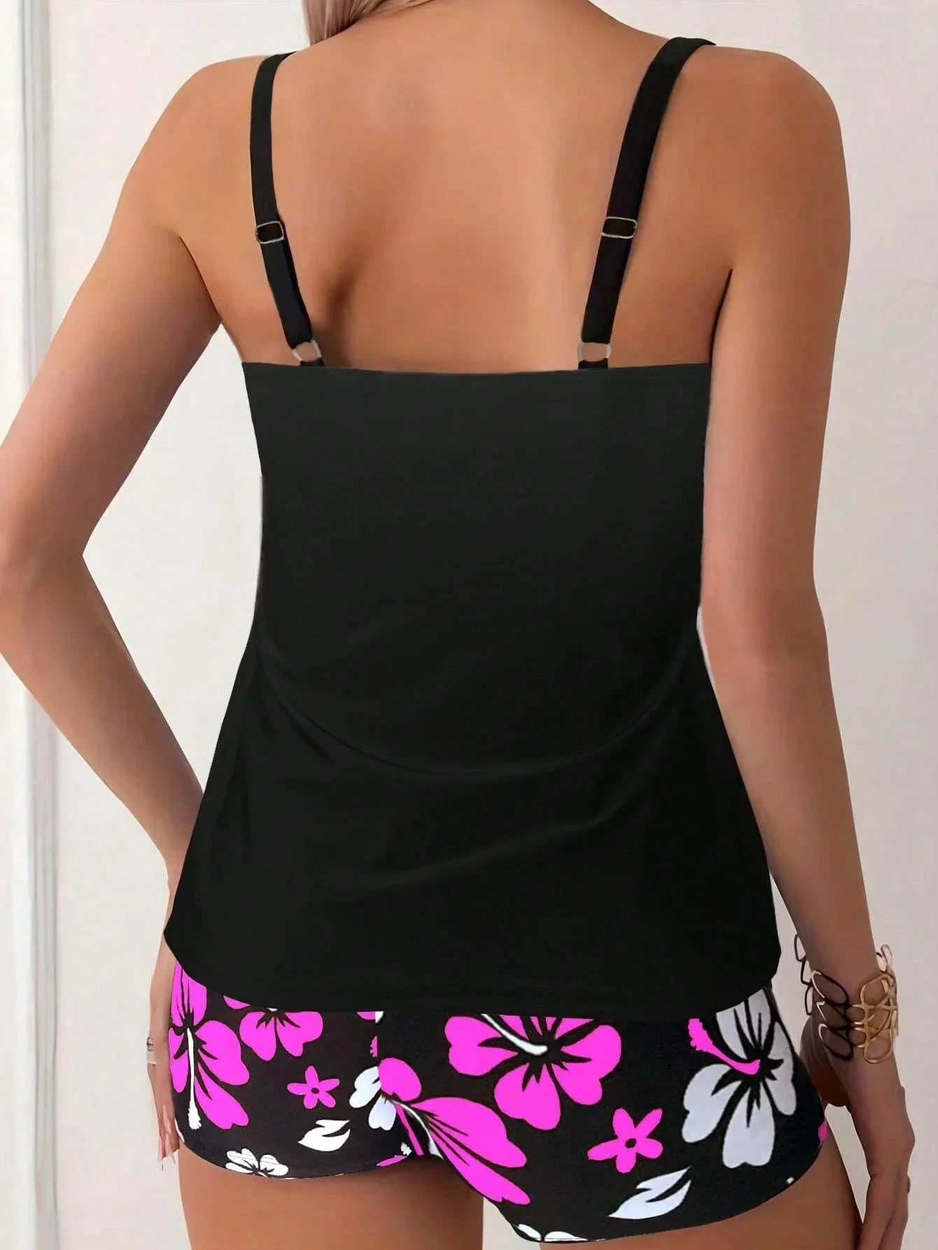 Summer floral print tankini