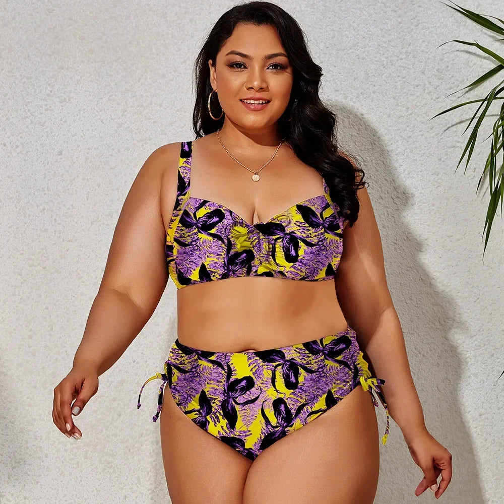 Tropical Plus Bikini - With Ties