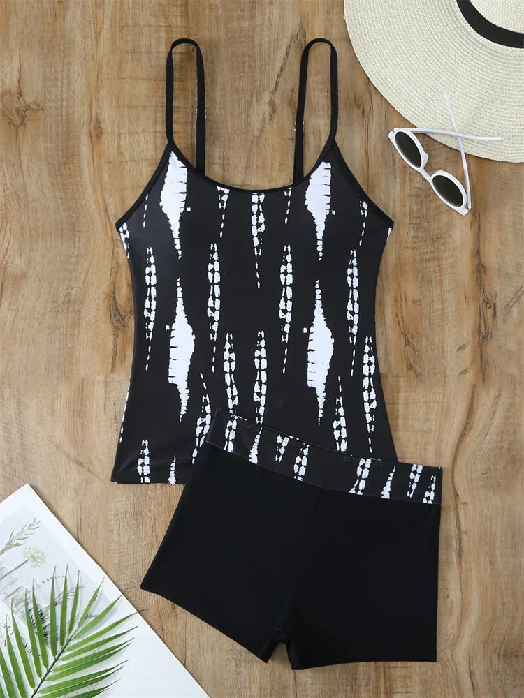 Tankini with Boxer Swim Shorts