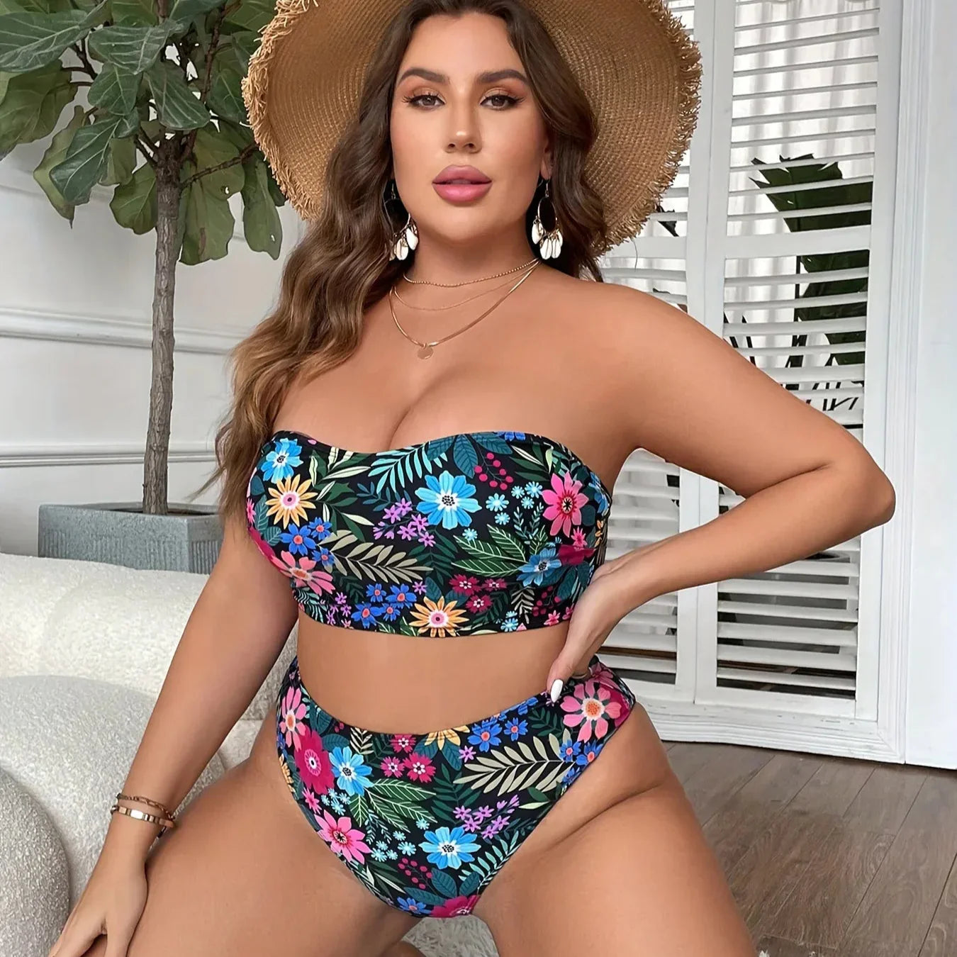 Viva Flores – High-waisted bikini set